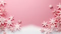 Christmas theme with snowflakres on pink Royalty Free Stock Photo