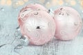 Pink Christmas Ornaments Royalty Free Stock Photo