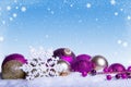 Pink Christmas Ornaments Royalty Free Stock Photo