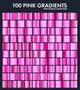 Pink chrome gradient set,pattern,template.Love colors for design,collection of high quality gradients.Metallic texture