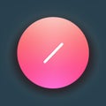 a pink circle with an arrow in the middle Royalty Free Stock Photo