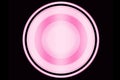 pink circle on black background Abstract art illustration, style similar to a plate or record Royalty Free Stock Photo