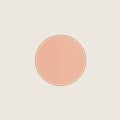 A pink circle centered on a cream background. The circle features a subtle shadow