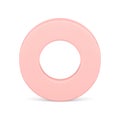 Pink circle minimalist ring frame decorative vertical form design realistic vector illustration