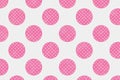 Pink circle polka dot pattern