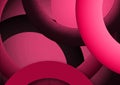 Pink circles depth abstract textured background wallpaper Royalty Free Stock Photo