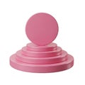 A pink circular object on top of a stack of pink disks Royalty Free Stock Photo