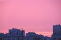 The pink city, the sunset after the thunderstorms tonight Royalty Free Stock Photo