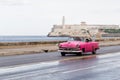 Pink old timer on the Malecon