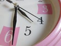 Pink Clock closeup