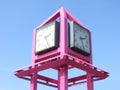 Pink clock construction
