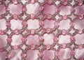Pink Cloth with Bead Trim Royalty Free Stock Photo