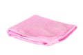 Pink cloth made of microfiber cleaning dust