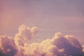 Pink clouds in a blue sky, copy space for text Royalty Free Stock Photo