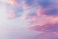Pink clouds on blue sunset sky Royalty Free Stock Photo