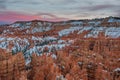 Pink Clouds Emerge Over Hoodoos in Bryce