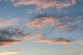 Pink clouds in the evening sky Royalty Free Stock Photo