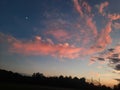 Pink clouds at Fallasburg Park Royalty Free Stock Photo