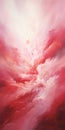 Abstract Painting 29: Ethereal Ruby Brushstrokes And Delicate Chromatics