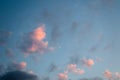 Pink clouds and moon heaven Royalty Free Stock Photo
