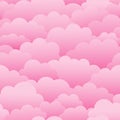 Pink clouds. Vector illustration Royalty Free Stock Photo