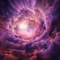 Pink Clouds in Space Art Royalty Free Stock Photo