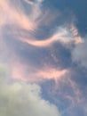 Pink Clouds during Sunset in Hanalei Bay on Kauai Island in Hawaii. Royalty Free Stock Photo