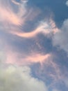 Pink Clouds during Sunset in Hanalei Bay on Kauai Island in Hawaii. Royalty Free Stock Photo