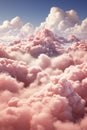 Pink clouds. Vertical background. AI generative