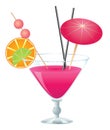 Pink cocktail Royalty Free Stock Photo