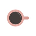 Pink coffee cup graphic illustration