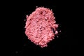 Pink color dust particles splattered on black background Royalty Free Stock Photo