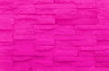 Pink color of brick wall for background and design art work Royalty Free Stock Photo