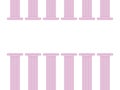 Pink color classic columns row down and bottom vector illustration frame of a Greek theater substrate announcing education isolate Royalty Free Stock Photo