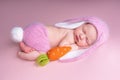 Cute newborn photoshoot, baby in rabbit costum, sweet children