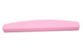 Pink color file for nails, pedicure and manicure on a white background. Isolated. Double sided nail file. Tool