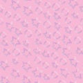 Pink color heart seamless pattern