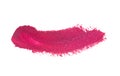 Pink color lipstick stroke on white paper Royalty Free Stock Photo