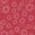 Pink Color ornament of mandalas on a light red background. Template for oriental wrapping paper, shawls, textiles