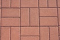 Pink color street clean tiles as a background.