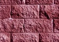 Pink color stylized brick wall pattern. Royalty Free Stock Photo