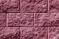 Pink color stylized wall pattern. Royalty Free Stock Photo