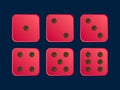 Pink color Vector Dice