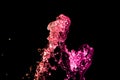 Pink color water splash