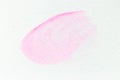 Pink watercolor handdrawing as brush or banner on white paper background