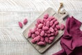 Pink colored Beetroot Gnocchi Royalty Free Stock Photo