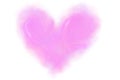 Pink colored mist in the shape of heart. Illustration element on transparent background Royalty Free Stock Photo