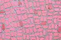 pink colored mosaic ceramic tiles neutral background