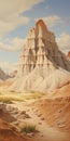 Detailed Badlands Painting In The Style Of Dalhart Windberg