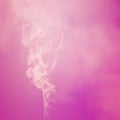 pink colored smoke on magenta background . Abstract backdrop with copyspace. Square layout